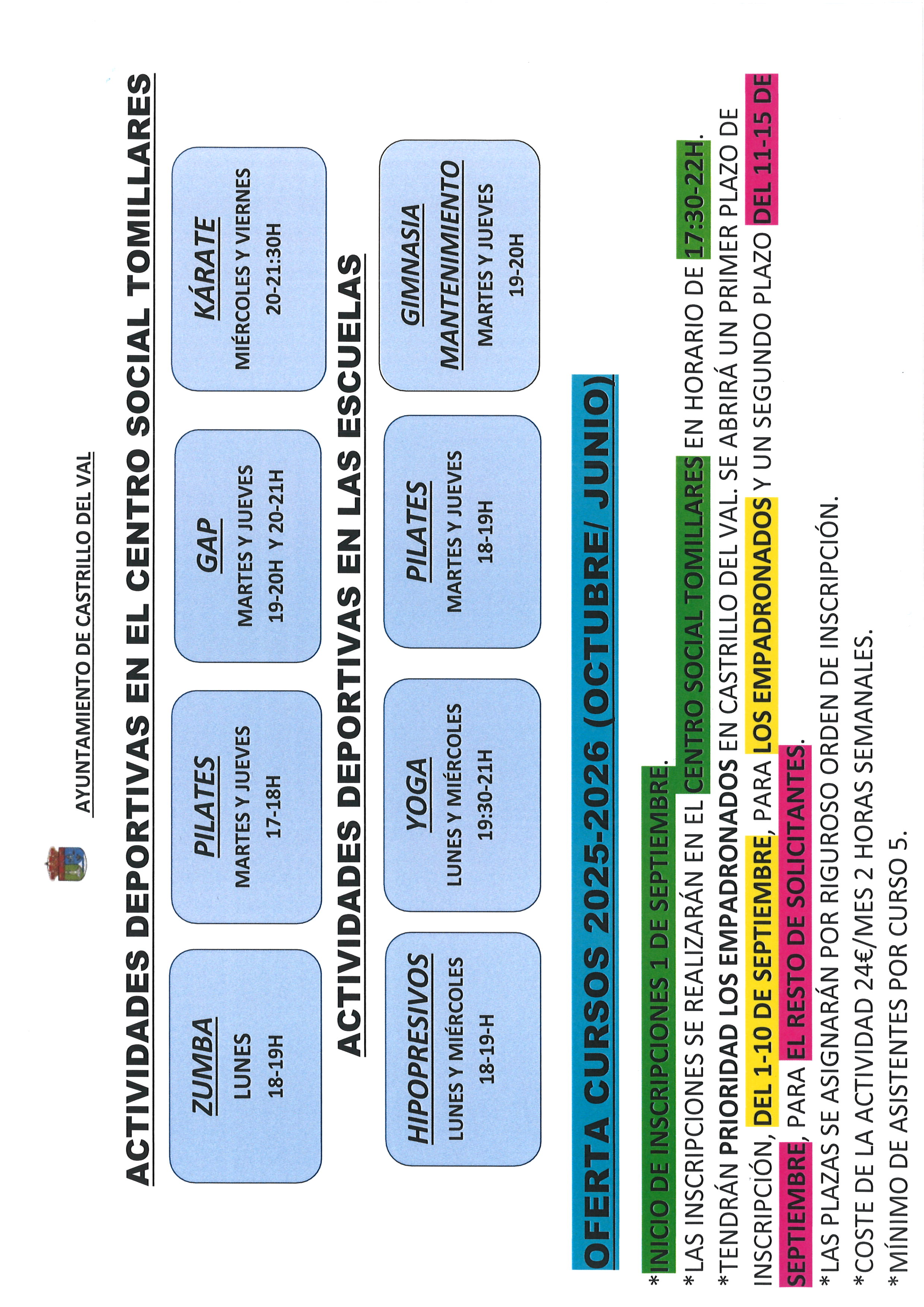 OFERTA CURSOS DEPORTIVOS 2025 2026