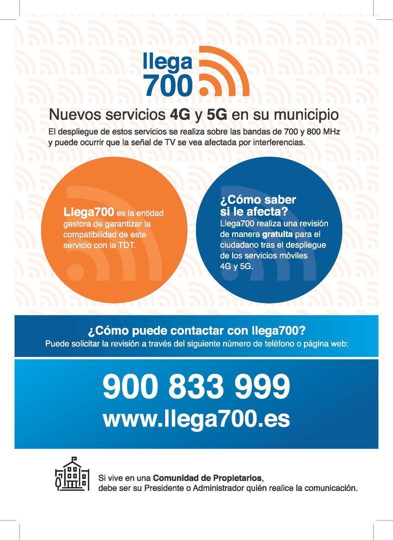 LLEGA 700 NUEVOS SERVICIOS 4G Y 5G